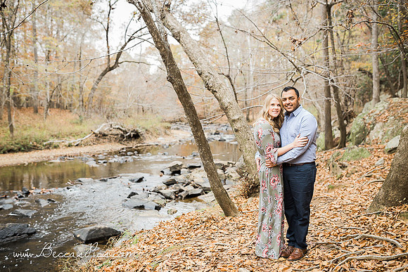 Fall engagement session at Eno River State Park in Raleigh Durham NC