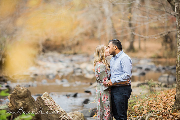 Fall engagement session at Eno River State Park in Raleigh Durham NC