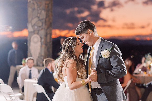 Wedding reception at Round Peak Vineyards