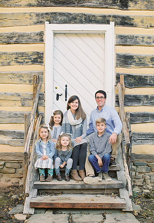 Fall family session at Bethabara Park