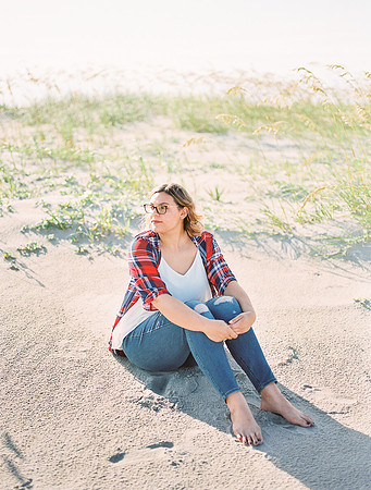 Oak Island Senior Session at the Beach